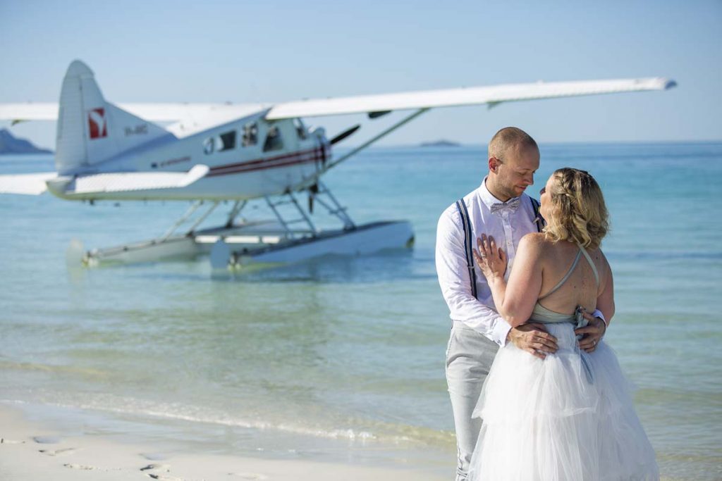 Whitehaven Beach Wedding by Seaplane